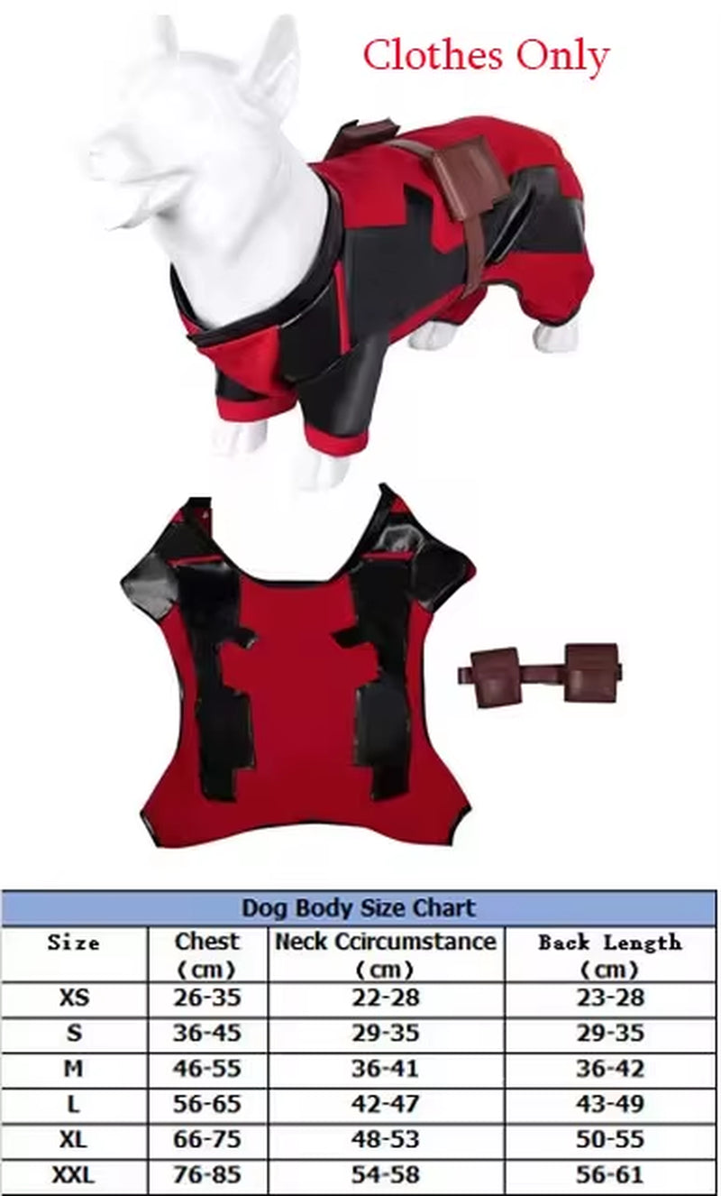 Pet Dog Halloween Costume - Red Pool Outfit with Goggles for Small and Large Dogs