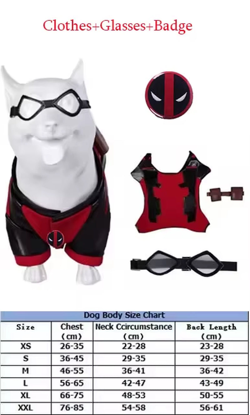 Pet Dog Halloween Costume - Red Pool Outfit with Goggles for Small and Large Dogs