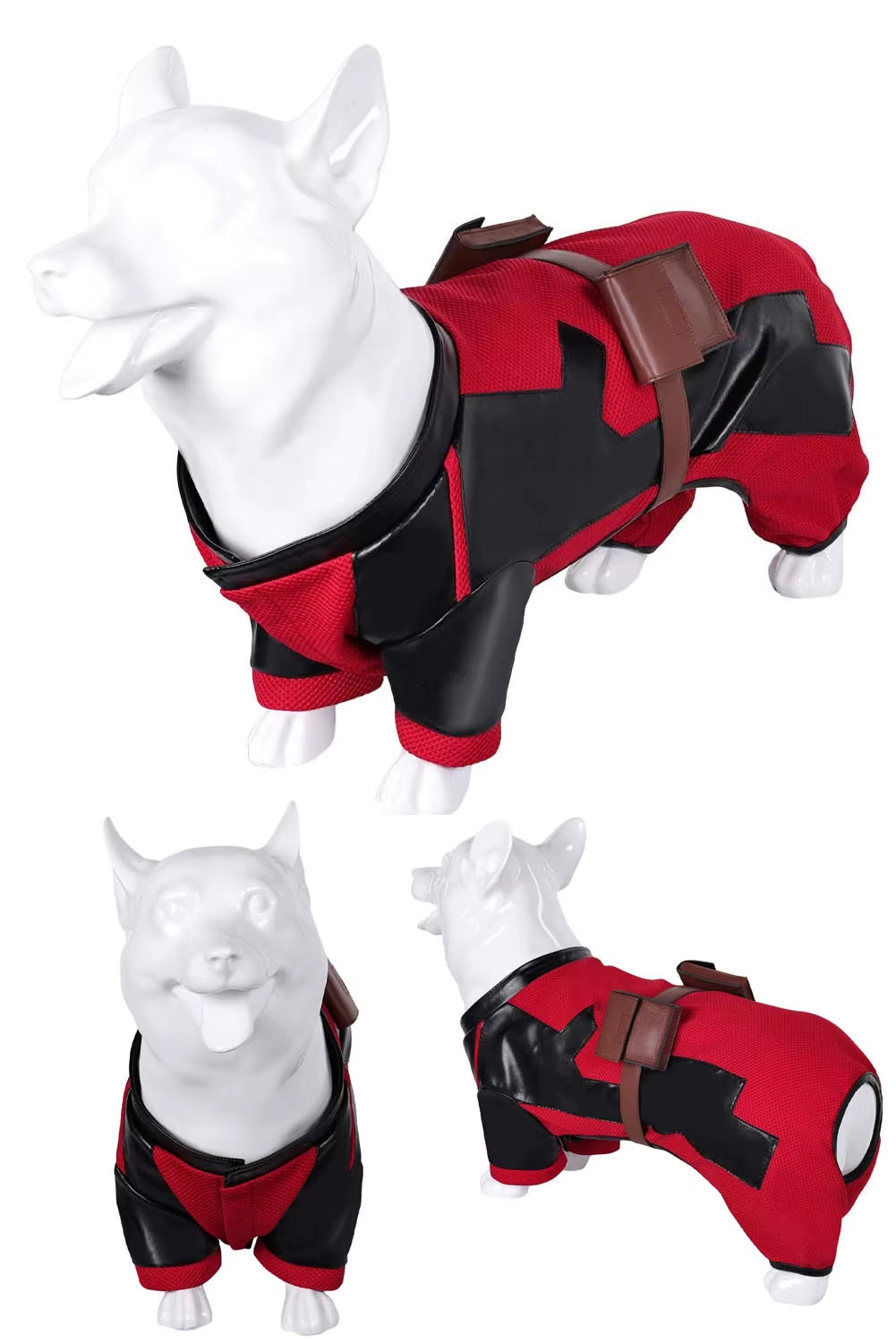 Pet Dog Halloween Costume - Red Pool Outfit with Goggles for Small and Large Dogs