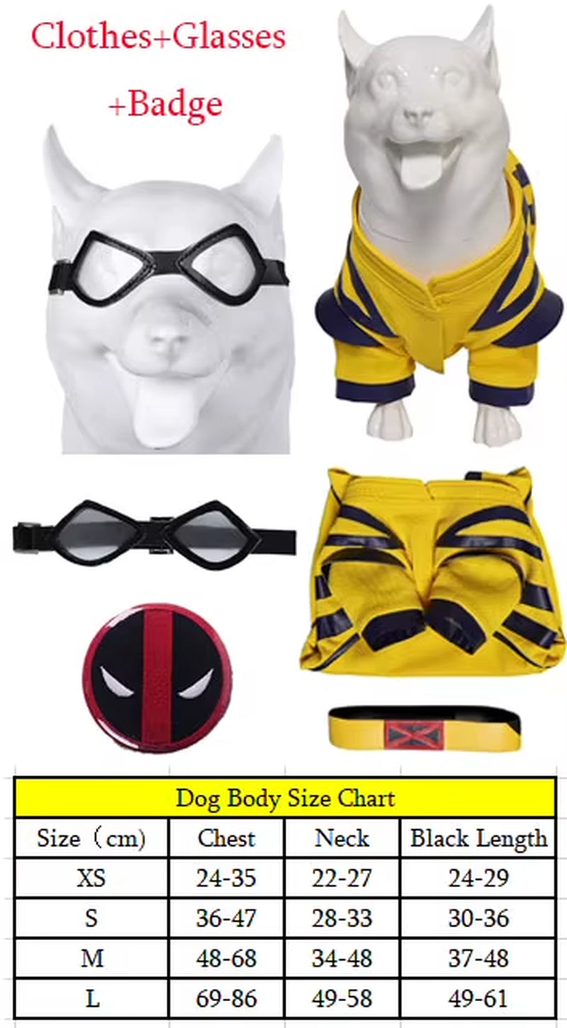 Pet Dog Halloween Costume - Red Pool Outfit with Goggles for Small and Large Dogs